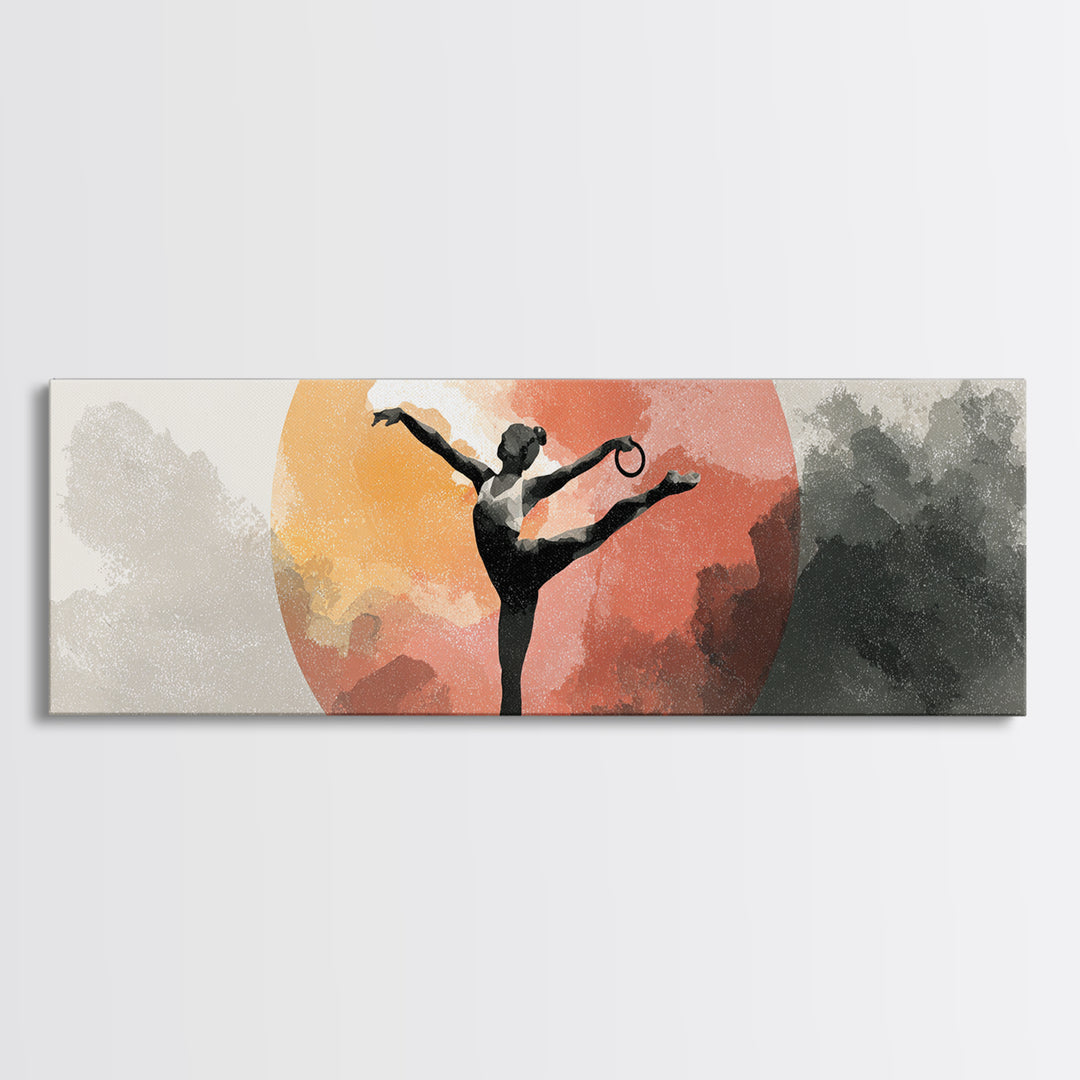 Gymnast Rings Athlete Framed Canvas Print, Gym Art, Statement Artwork, Gym Decor, Fine Art, Strength, Printable Wall Art, GYM-3x1-7
