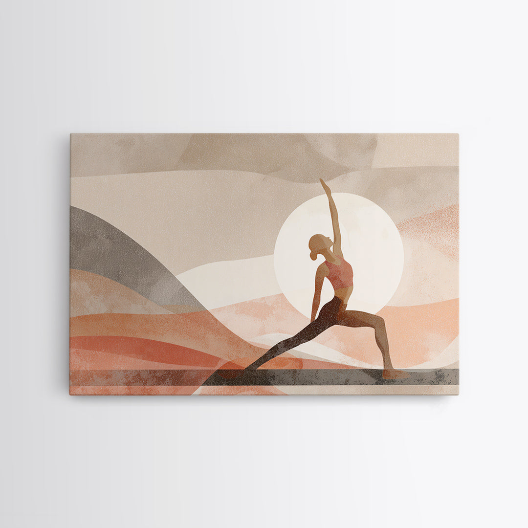 Fitness Woman Stretching Canvas Print, Gym Art, Bodybuilding Poster, Gym Decor, Strength, Modern Decor, Fine Art Print, GYM-3x2-1