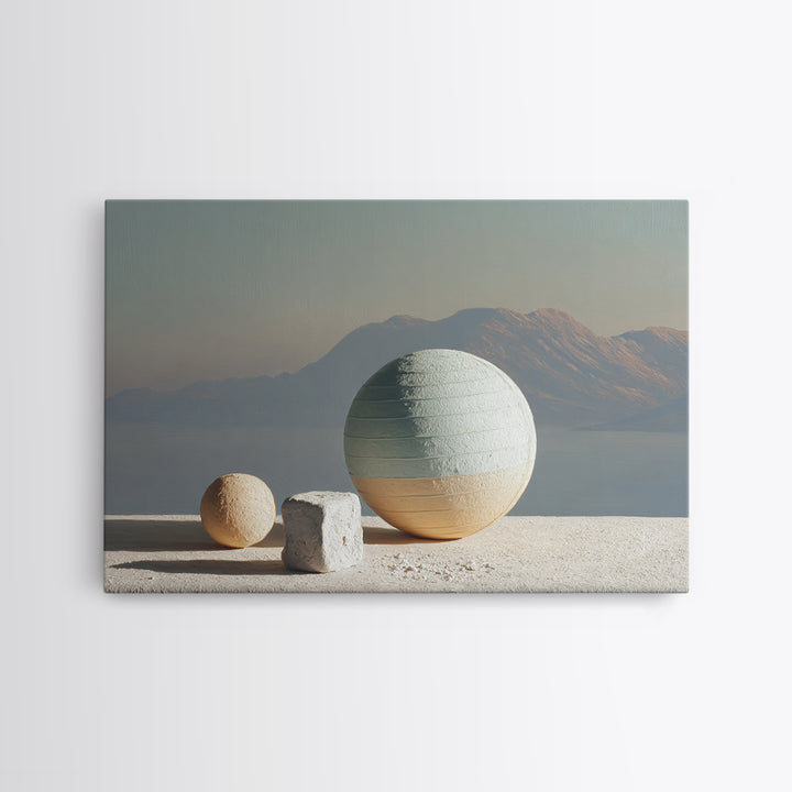 Medicine Ball and Chalk Still Life Canvas Print, Gym Art, Printable Wall Art, Gym Decor, Fine Art, Strength, Sports Decor, GYM-3x2-75