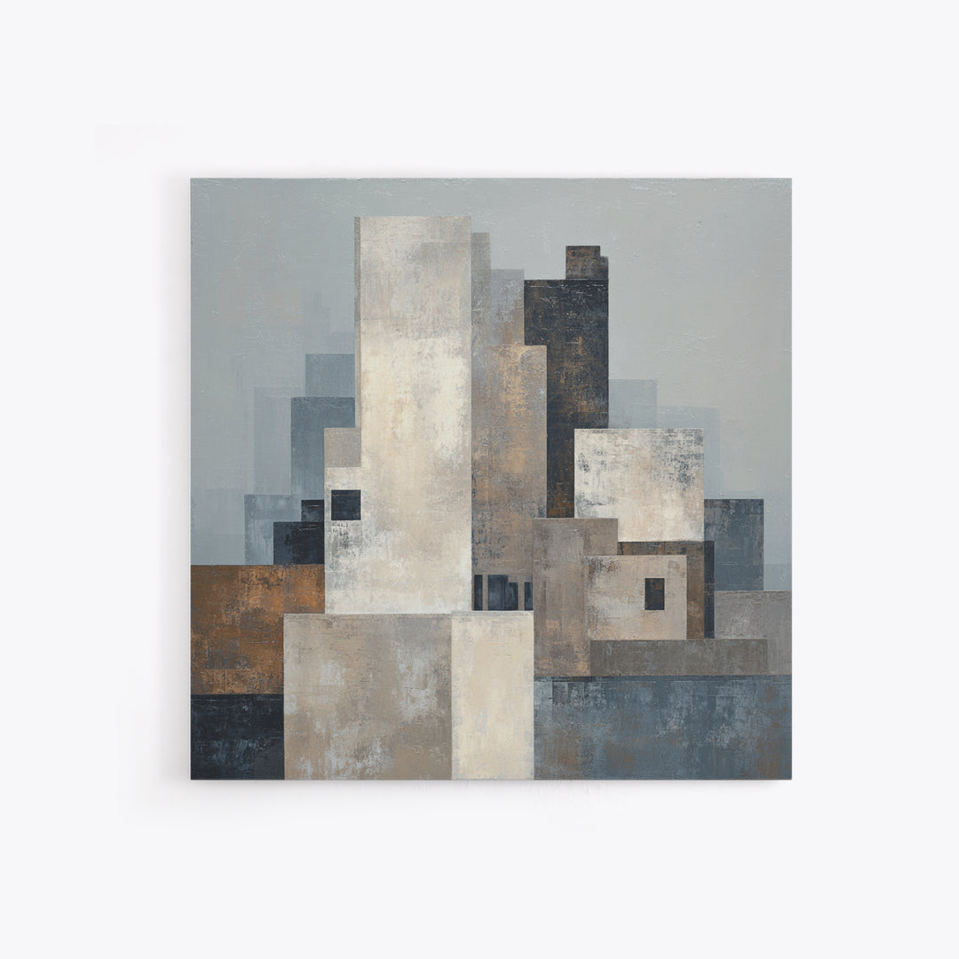 Quiet City Skyline Canvas Print, Hotel Art, Travel Poster, Hotel Decor, Abstract Art, Boutique, Minimalist Decor, HOT-1x1-26