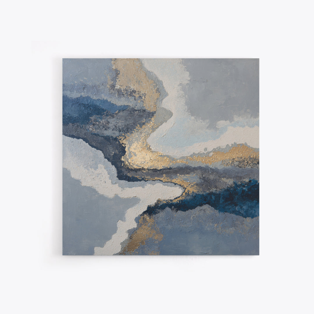 Soft Abstract Wave Forms Framed Canvas Print, Hotel Art, Beach House Decor, Hotel Decor, Abstract Art, Boutique, HOT-1x1-34