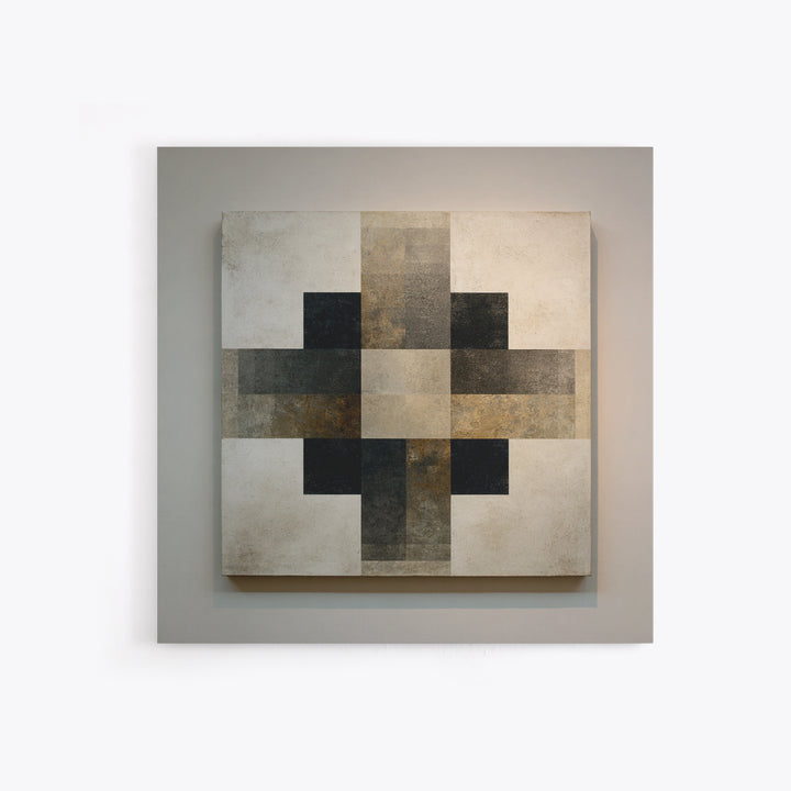 Modern Geometric Composition Framed Canvas Print, Hotel Art, Abstract Art, Hotel Decor, Fine Art, Boutique, Gallery Wall Art, HOT-1x1-7