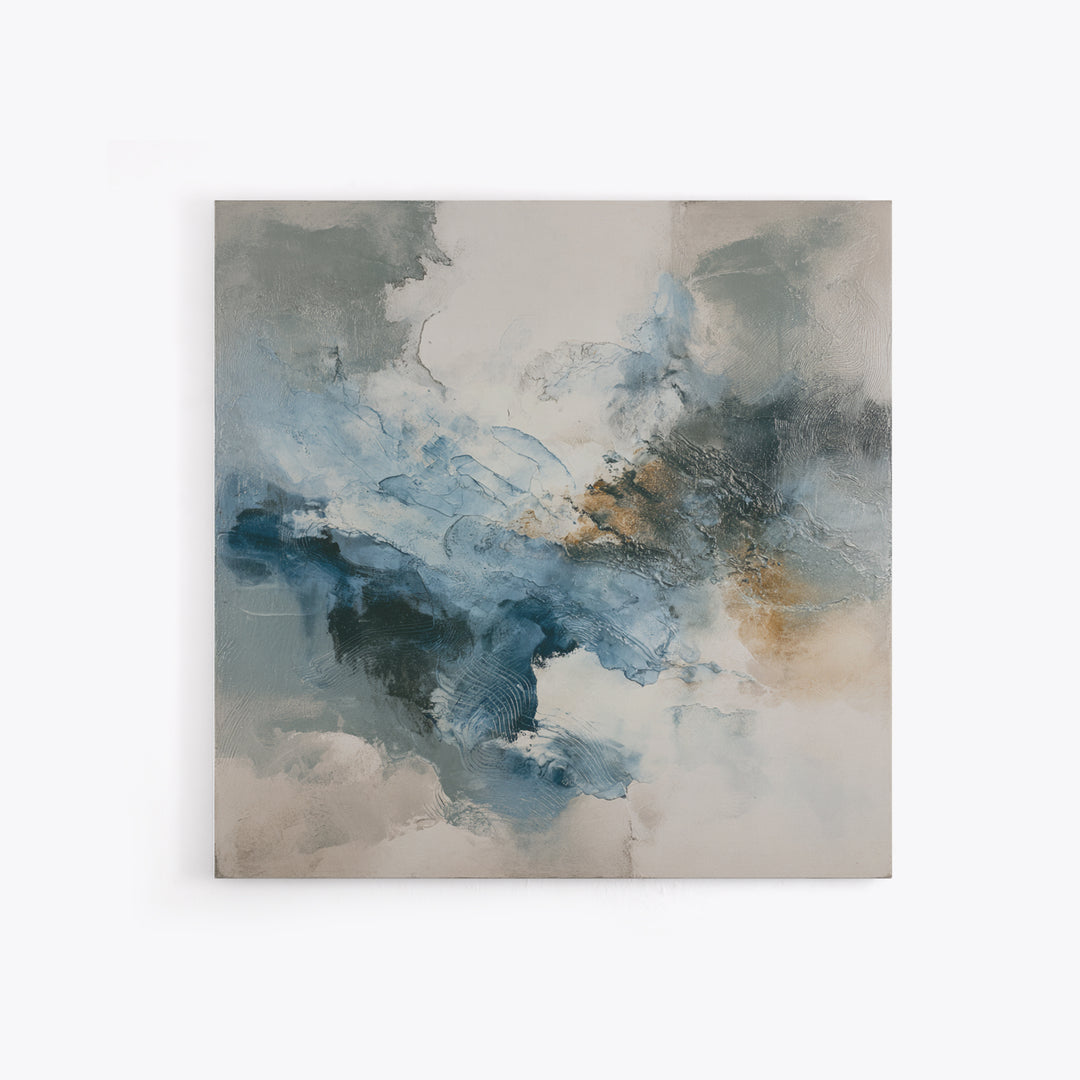 Soft Abstract Wave Forms Canvas Print, Hotel Art, Boho Decor, Hotel Decor, Fine Art, Boutique, Painting, Hazbin Hotel, HOT-1x1-82