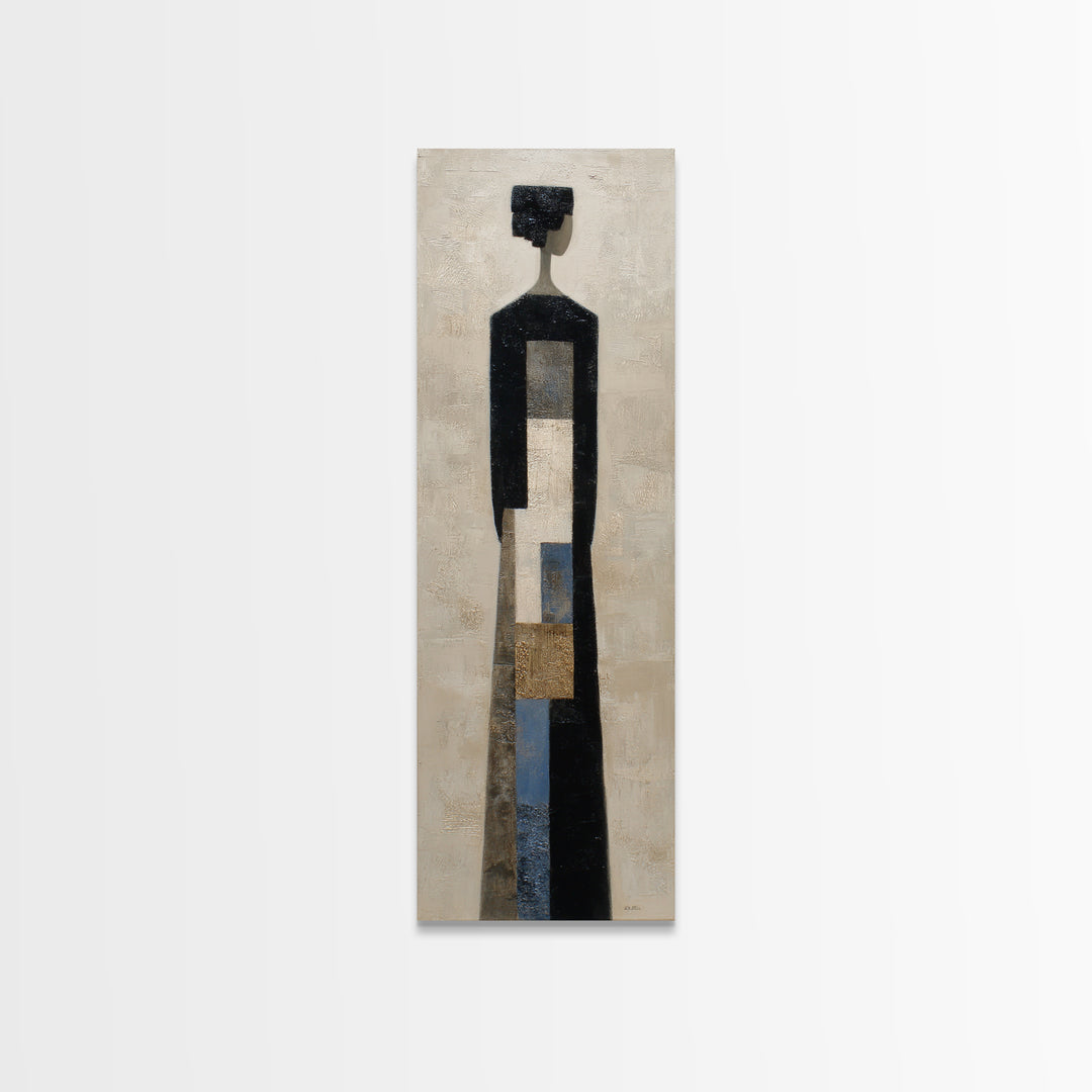 Simple Black Line Figure Canvas Print, Hotel Art, Living Room Decor, Hotel Decor, Boutique, City Wall Art, Beach House Decor, HOT-1x3-11