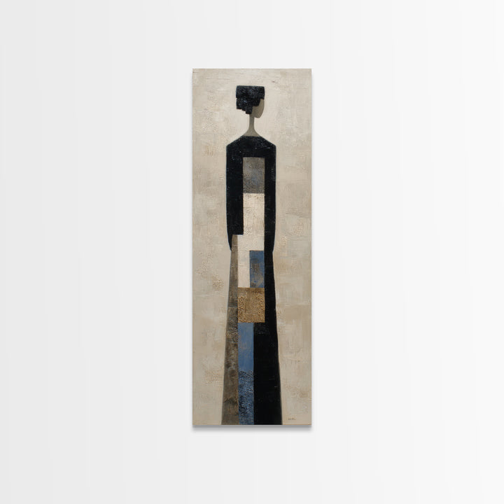 Simple Black Line Figure Canvas Print, Hotel Art, Living Room Decor, Hotel Decor, Boutique, City Wall Art, Beach House Decor, HOT-1x3-11