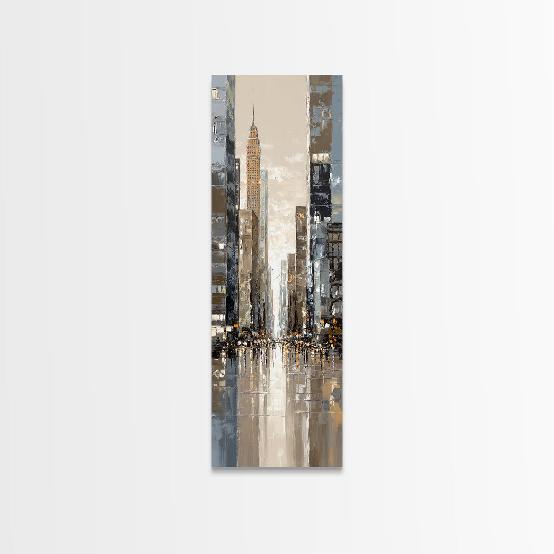Quiet City Skyline Canvas Print, Hotel Art, Gallery Decor, Hotel Decor, Fine Art, Boutique, Wall Art, Home Decor, Poster, HOT-1x3-14