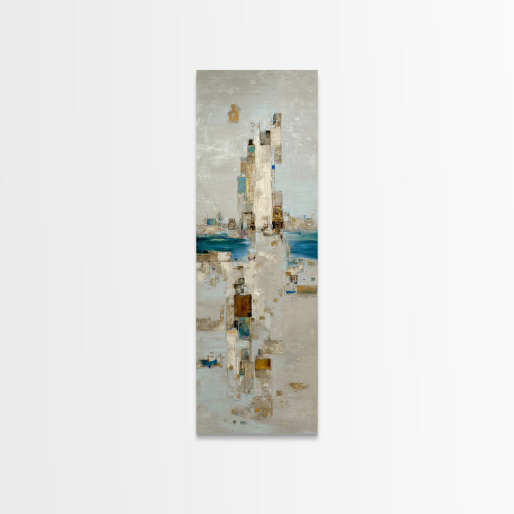 Large Calming Seascape Framed Canvas Print, Hotel Art, Art Deco, Hotel Decor, Fine Art, Boutique, Minimalist Wall Art, HOT-1x3-15
