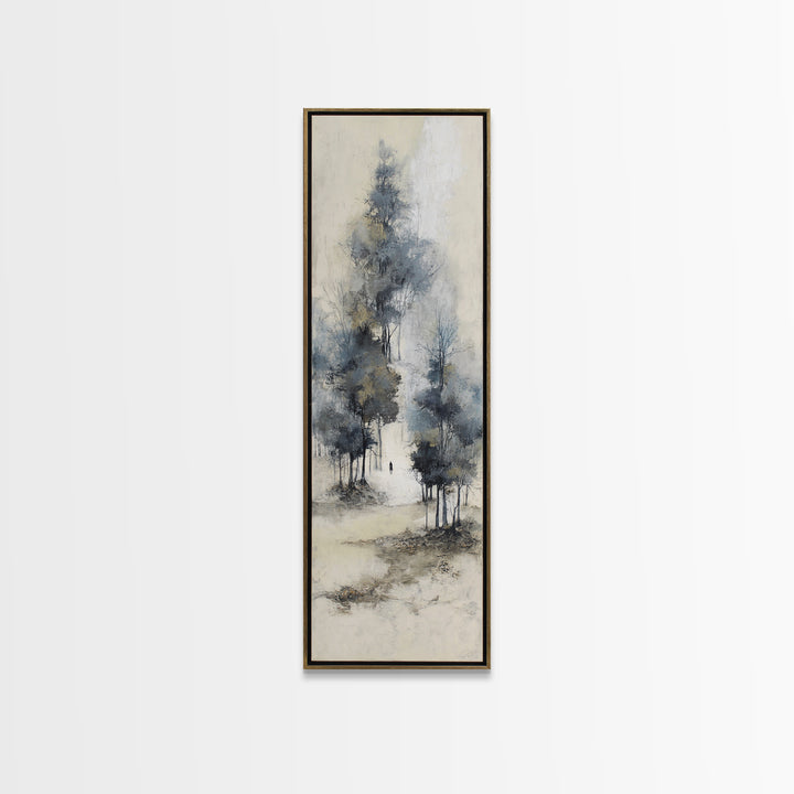Japanese Ink Landscape Framed Canvas Print, Hotel Art, City Wall Art, Hotel Decor, Fine Art, Boutique, Minimalist Decor, HOT-1x3-30