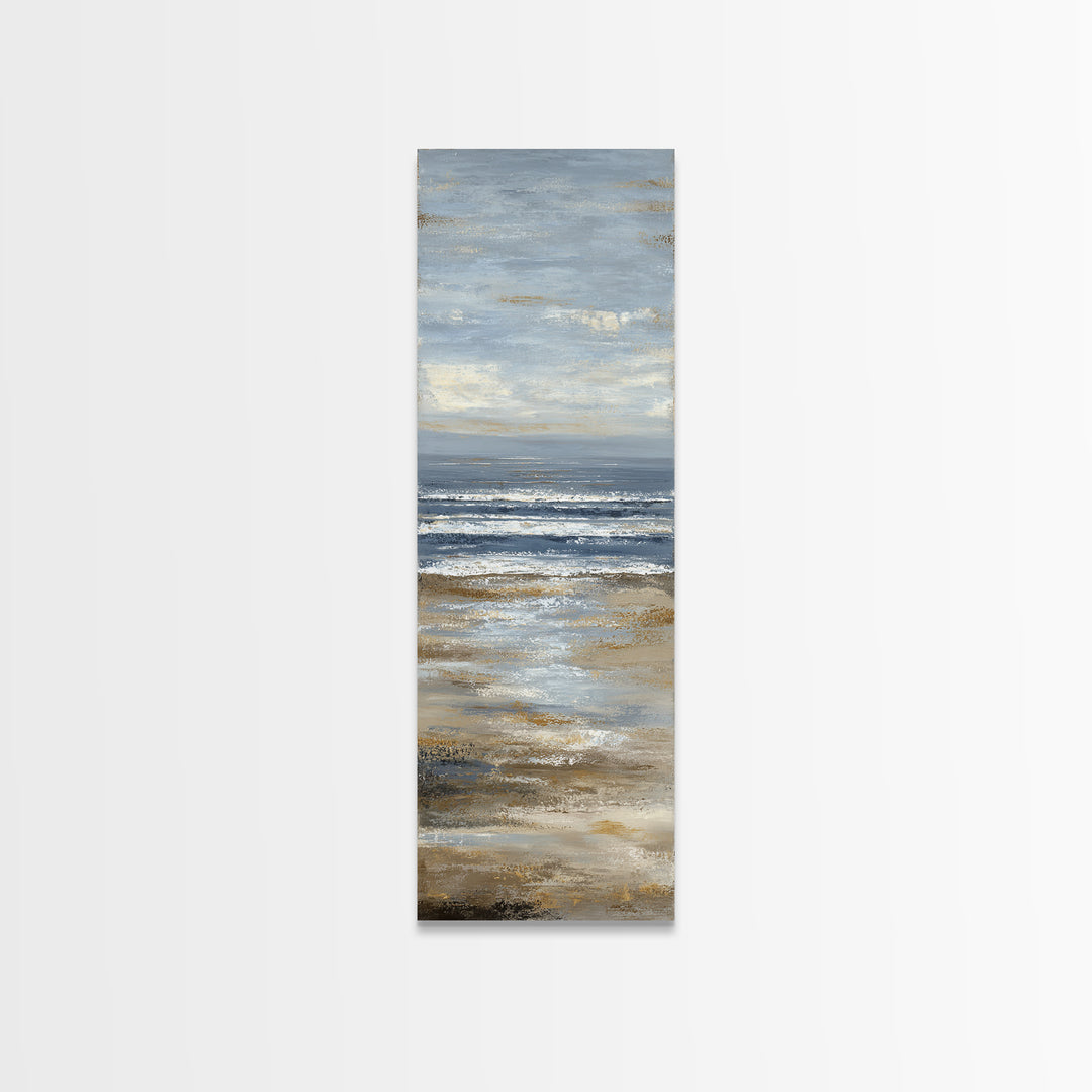 Mediterranean Terrace View Focused on Sea and Framed Canvas Print, Hotel Art, Modern Wall Art, Hotel Decor, Fine Art, Boutique, HOT-1x3-47