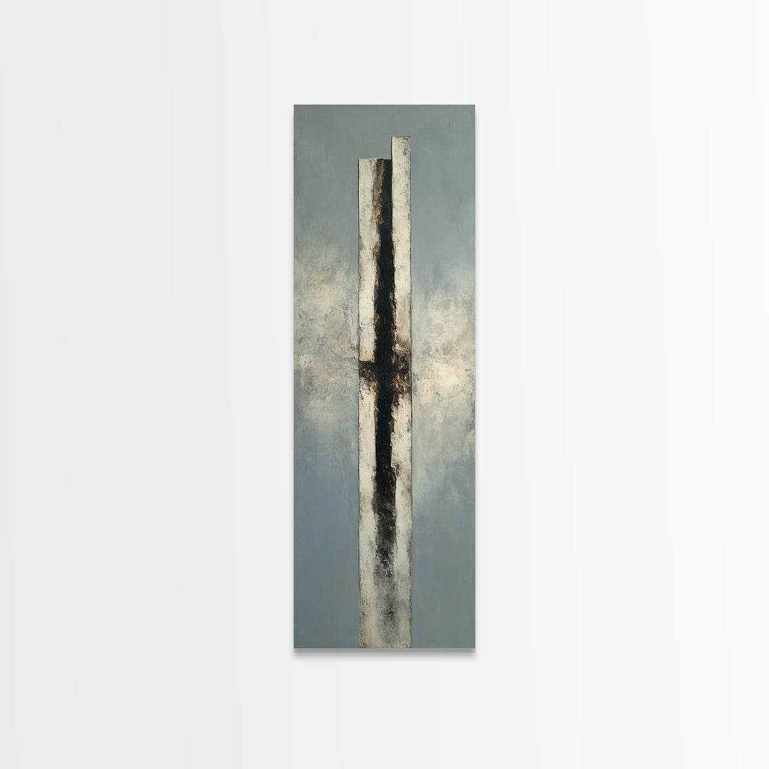Minimal Sculpture Shapes Canvas Print, Hotel Art, Hazbin Hotel, Hotel Decor, Abstract Art, Boutique, Coastal Wall Art, HOT-1x3-48