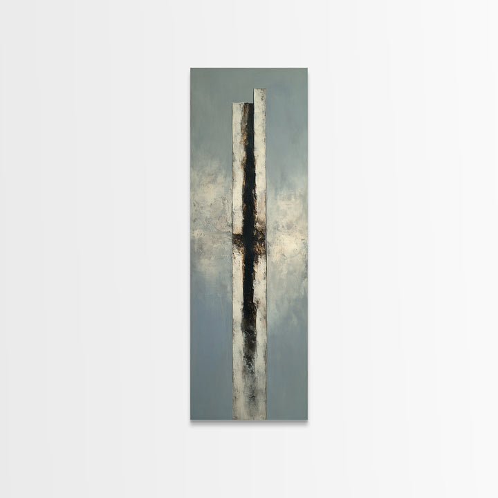 Minimal Sculpture Shapes Canvas Print, Hotel Art, Hazbin Hotel, Hotel Decor, Abstract Art, Boutique, Coastal Wall Art, HOT-1x3-48