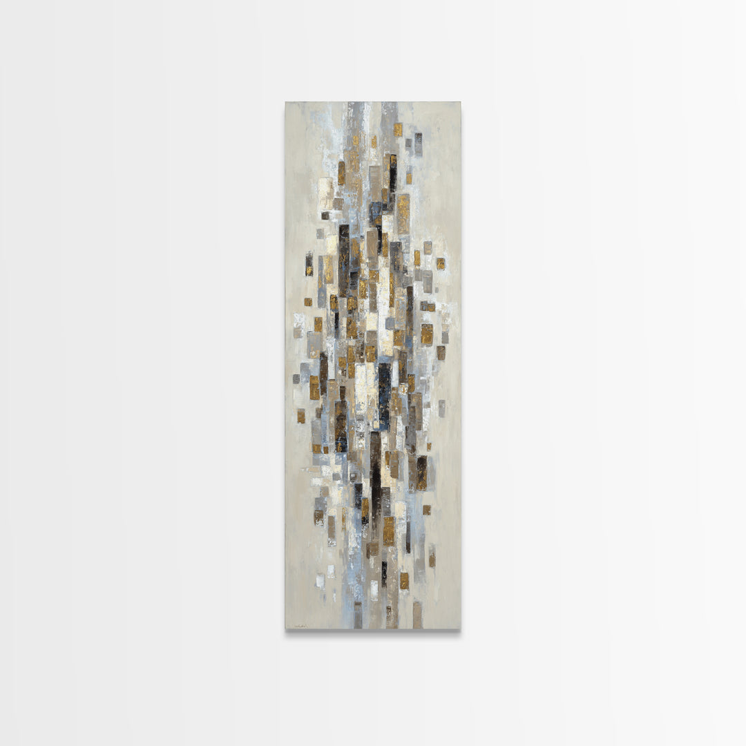 Gold Accented Abstract for Upscale Lobby Canvas Print, Hotel Art, Modern Decor, Hotel Decor, Abstract Art, Boutique, Poster, HOT-1x3-49