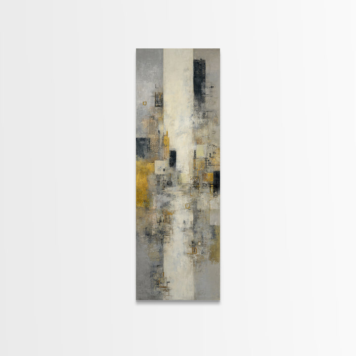 Large Cloudscape with Subtle Drama Framed Canvas Print, Hotel Art, Textured Painting, Hotel Decor, Fine Art, Boutique, HOT-1x3-53