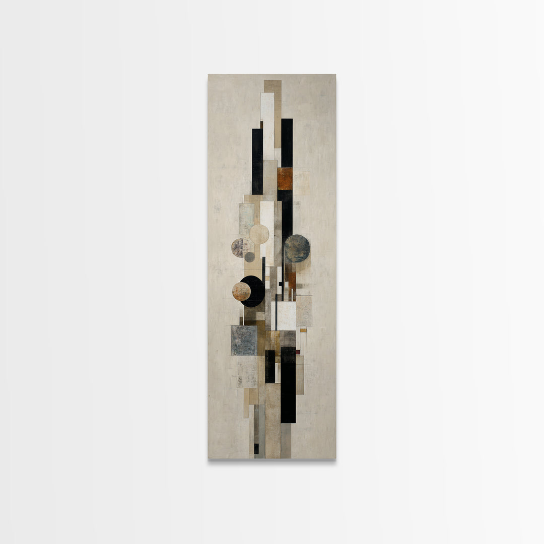 Modern Geometric Composition Canvas Print, Hotel Art, Beach House Decor, Hotel Decor, Abstract Art, Boutique, Contemporary Art, HOT-1x3-67