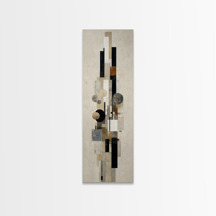 Modern Geometric Composition Canvas Print, Hotel Art, Beach House Decor, Hotel Decor, Abstract Art, Boutique, Contemporary Art, HOT-1x3-67