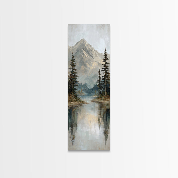 Serene Mountain Lake for Boutique Hotel Mood Canvas Print, Hotel Art, Modern Wall Art, Hotel Decor, Fine Art, Boutique, HOT-1x3-68