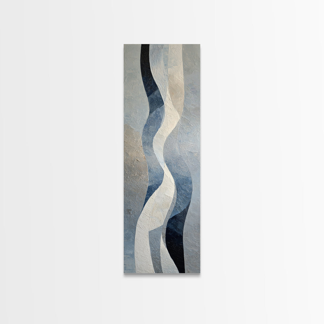Soft Abstract Wave Forms Framed Canvas Print, Hotel Art, Modern Decor, Hotel Decor, Abstract Art, Boutique, Poster, Wall Decor, HOT-1x3-70