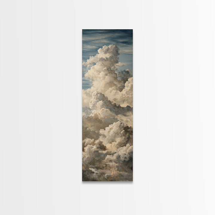 Large Cloudscape with Subtle Drama Canvas Print, Hotel Art, Poster, Hotel Decor, Boutique, Wood Wall Art, Printable Art, HOT-1x3-77