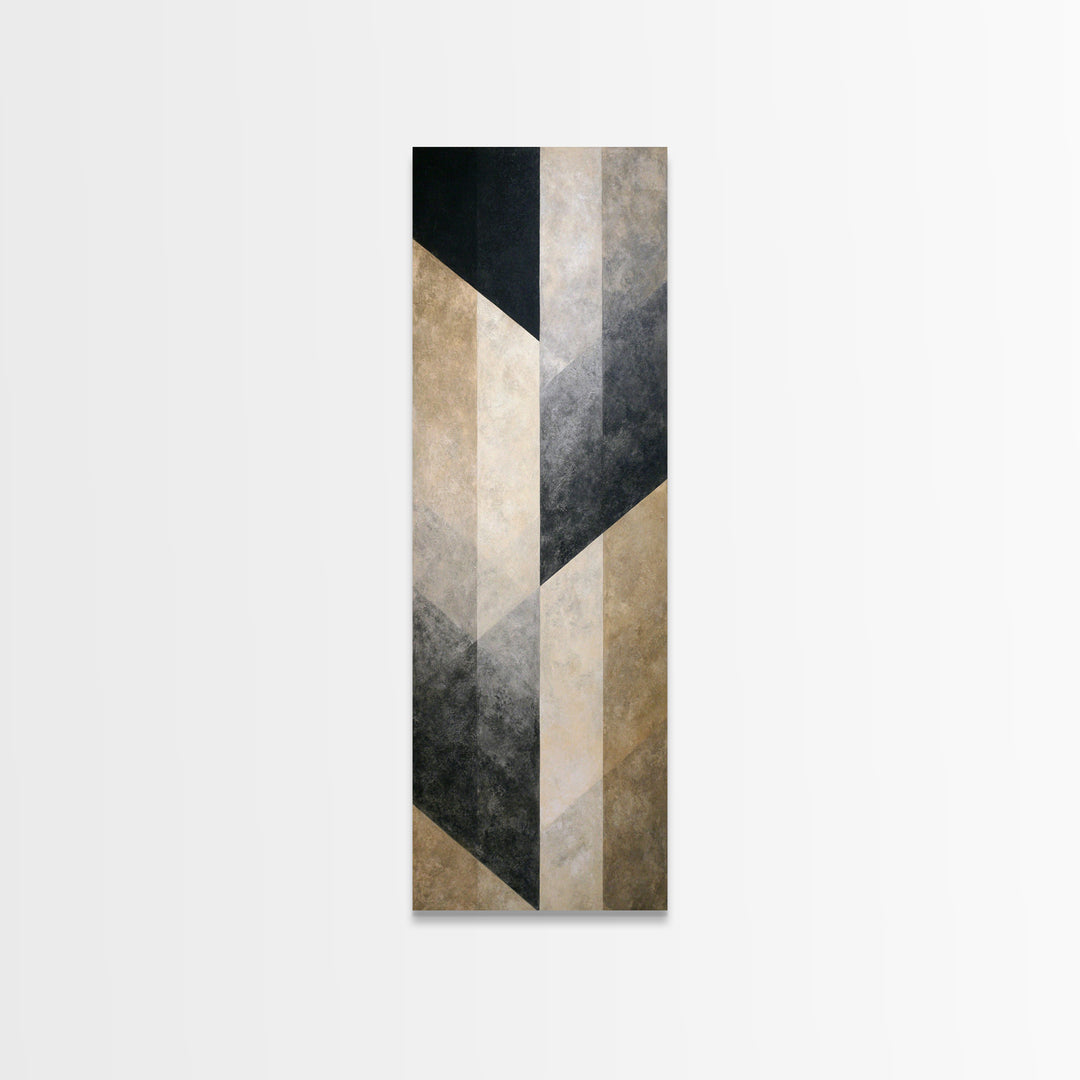 Modern Geometric Composition Framed Canvas Print, Hotel Art, Boho Decor, Hotel Decor, Fine Art, Boutique, Painting, Art Prints, HOT-1x3-91