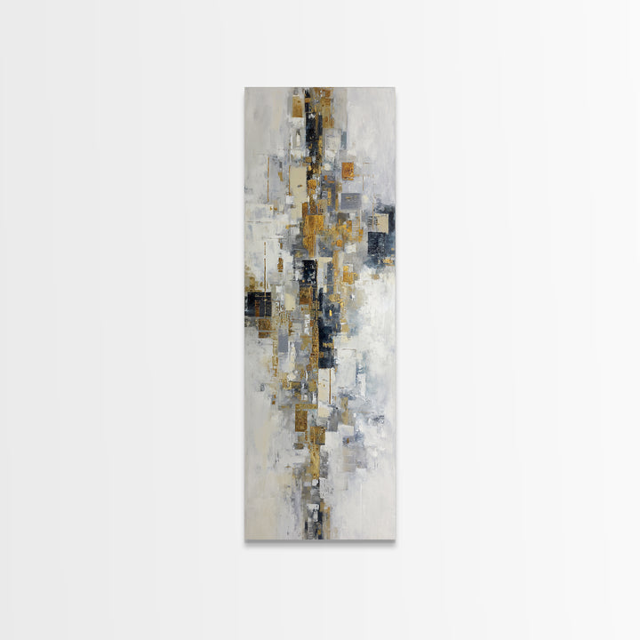 Gold Accented Abstract for Upscale Lobby Canvas Print, Hotel Art, Boho Decor, Hotel Decor, Fine Art, Boutique, Painting, HOT-1x3-97