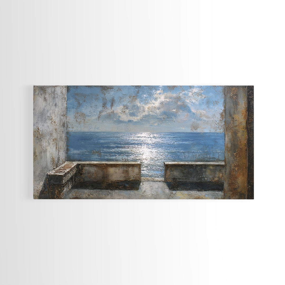 Panoramic Desert Horizon Framed Canvas Print, Hotel Art, Fine Art Print, Hotel Decor, Fine Art, Boutique, Wall Decor, HOT-2x1-16