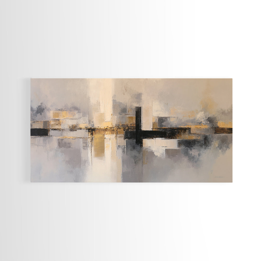 Modern Geometric Composition Framed Canvas Print, Hotel Art, Abstract Art, Hotel Decor, Fine Art, Boutique, Gallery Wall Art, HOT-2x1-3