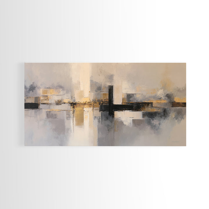 Modern Geometric Composition Framed Canvas Print, Hotel Art, Abstract Art, Hotel Decor, Fine Art, Boutique, Gallery Wall Art, HOT-2x1-3