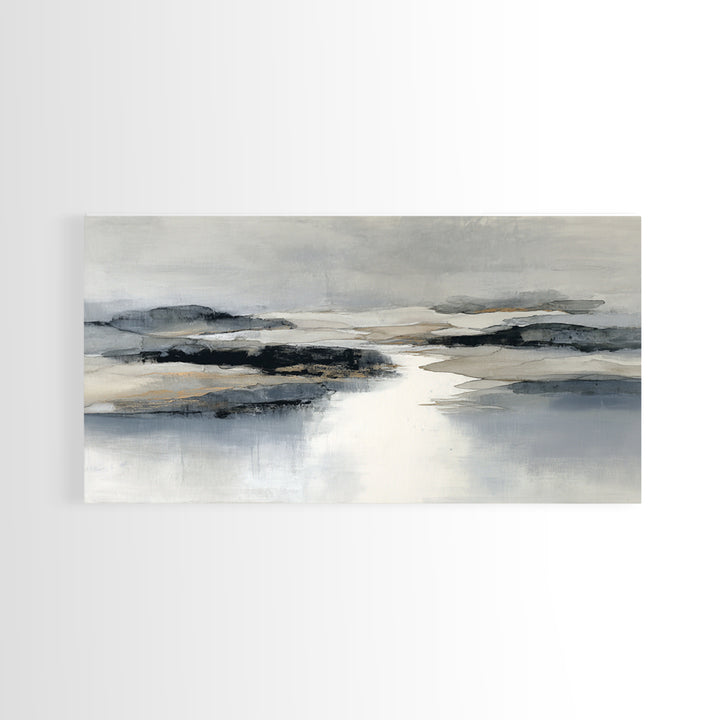 Japanese Ink Landscape Framed Canvas Print, Hotel Art, Luxury Decor, Hotel Decor, Fine Art, Boutique, Art Prints, Hazbin Hotel, HOT-2x1-38