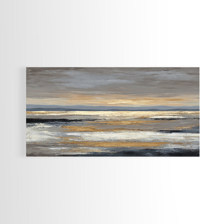 Panoramic Desert Horizon Framed Canvas Print, Hotel Art, Poster, Hotel Decor, Fine Art, Boutique, Wood Wall Art, Printable Art, HOT-2x1-40