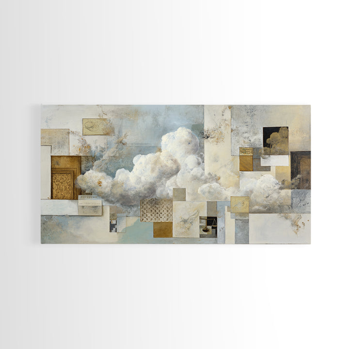 Large Cloudscape with Subtle Drama Canvas Print, Hotel Art, Large Wall Art, Hotel Decor, Fine Art, Boutique, Beach Decor, HOT-2x1-61