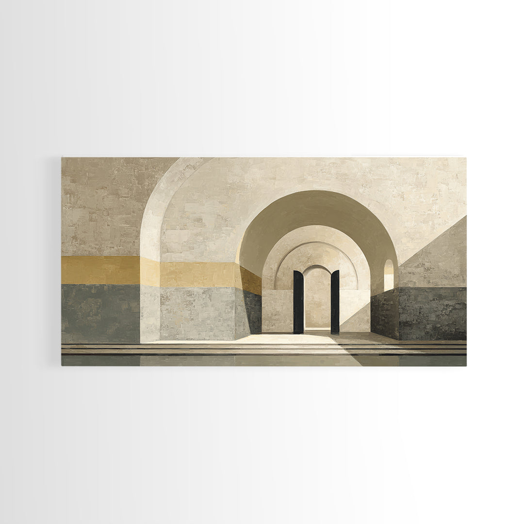 Minimal Architectural Arch Study Framed Canvas Print, Hotel Art, Mid Century Modern, Hotel Decor, Fine Art, Boutique, HOT-2x1-72