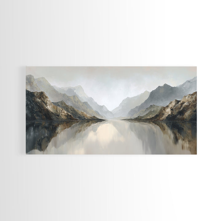 Serene Mountain Lake for Boutique Hotel Mood Canvas Print, Hotel Art, Living Room Decor, Hotel Decor, Fine Art, Boutique, HOT-2x1-76