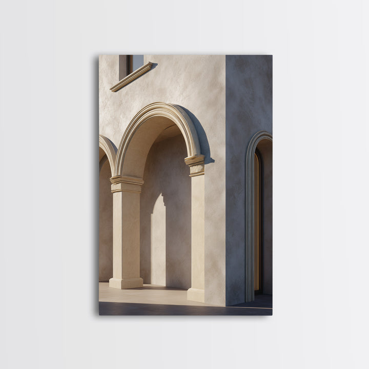 Minimal Architectural Arch Study Framed Canvas Print, Hotel Art, Hotel Decor, Oil Painting, Boutique, Modern Wall Art, HOT-2x3-12