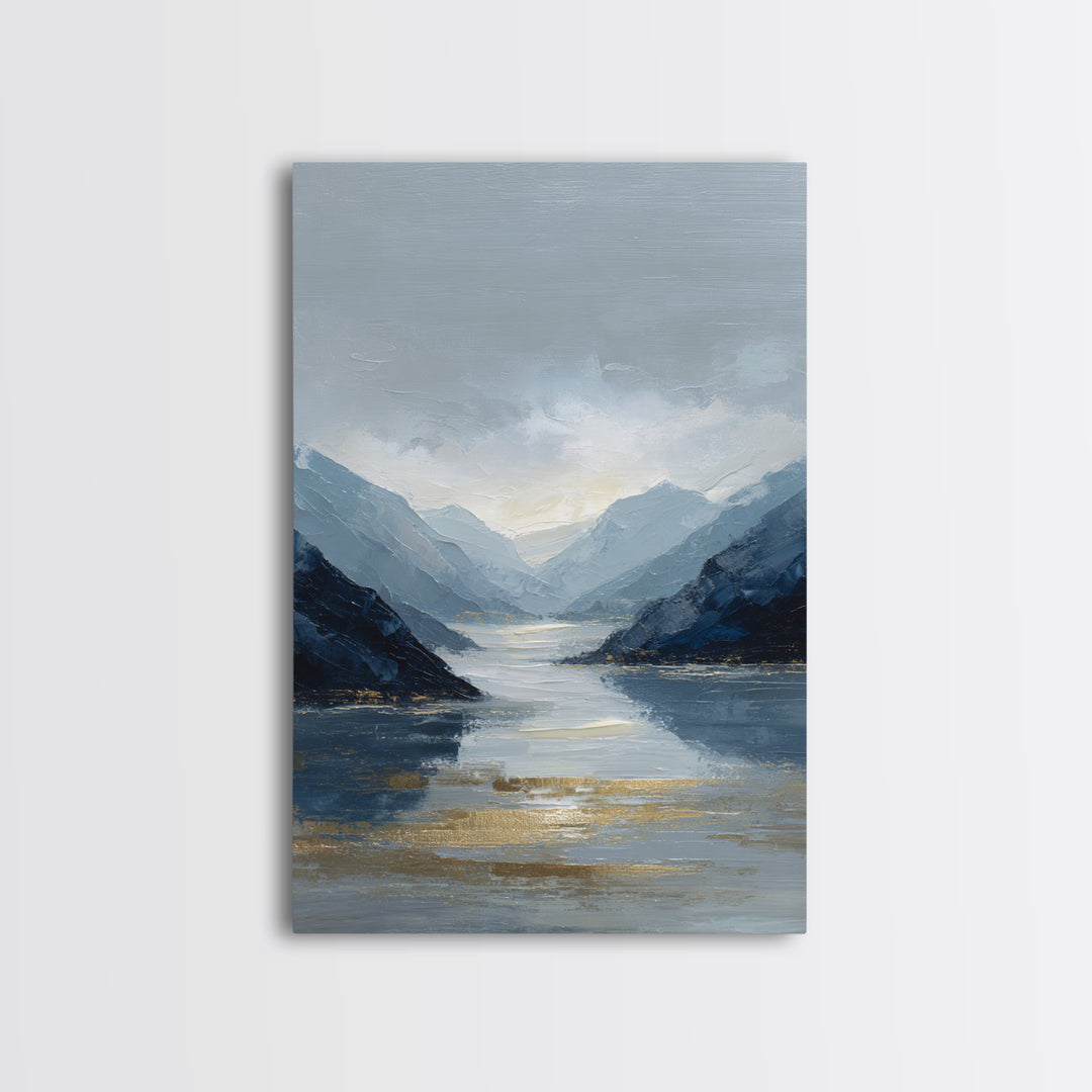 Serene Mountain Lake for Boutique Hotel Mood Canvas Print, Hotel Art, Gallery Decor, Hotel Decor, Fine Art, Boutique, HOT-2x3-16