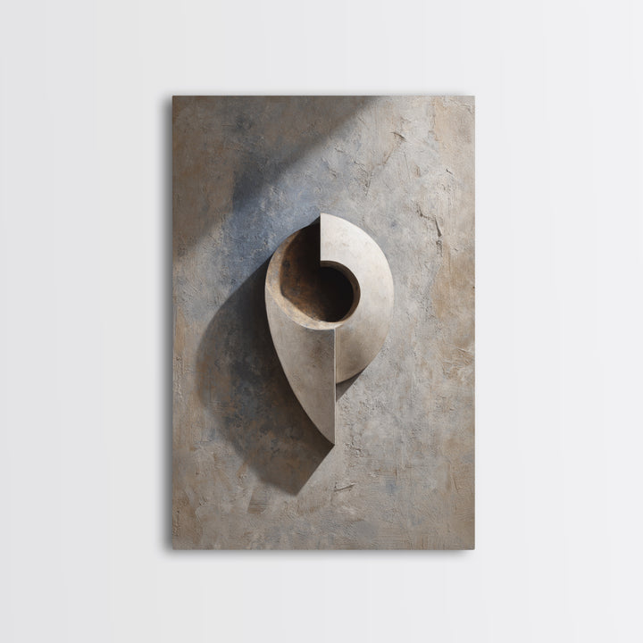 Minimal Sculpture Shapes Framed Canvas Print, Hotel Art, Wood Wall Art, Hotel Decor, Abstract Art, Boutique, Gallery Wall Set, HOT-2x3-20