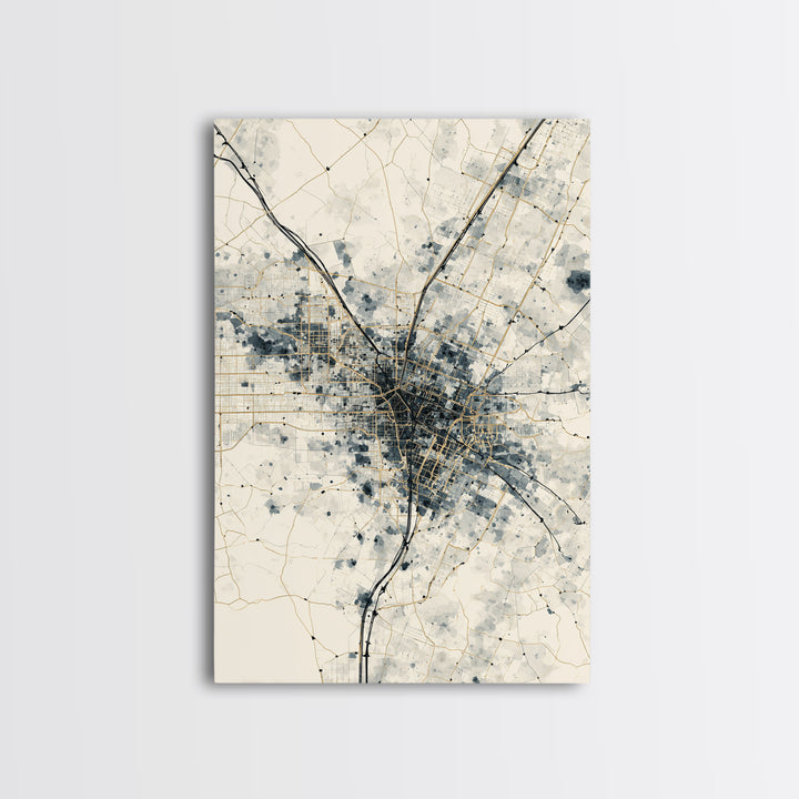 City Map Abstract Lines Without Readable Labels Canvas Print, Hotel Art, Statement Artwork, Hotel Decor, Abstract Art, Boutique, HOT-2x3-32