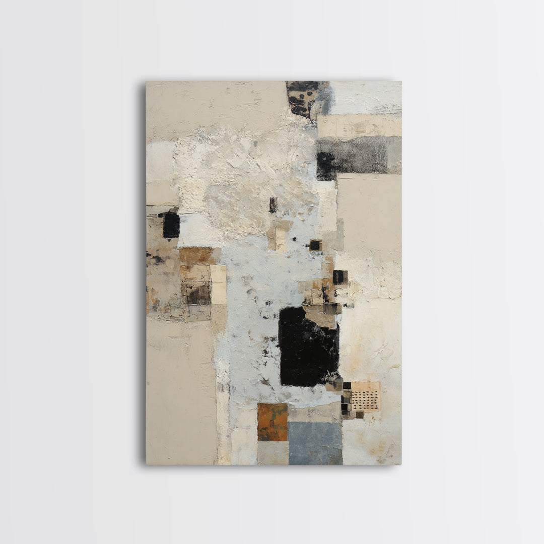 Sophisticated Neutral Abstract Framed Canvas Print, Hotel Art, Printable Art, Hotel Decor, Abstract Art, Boutique, HOT-2x3-33