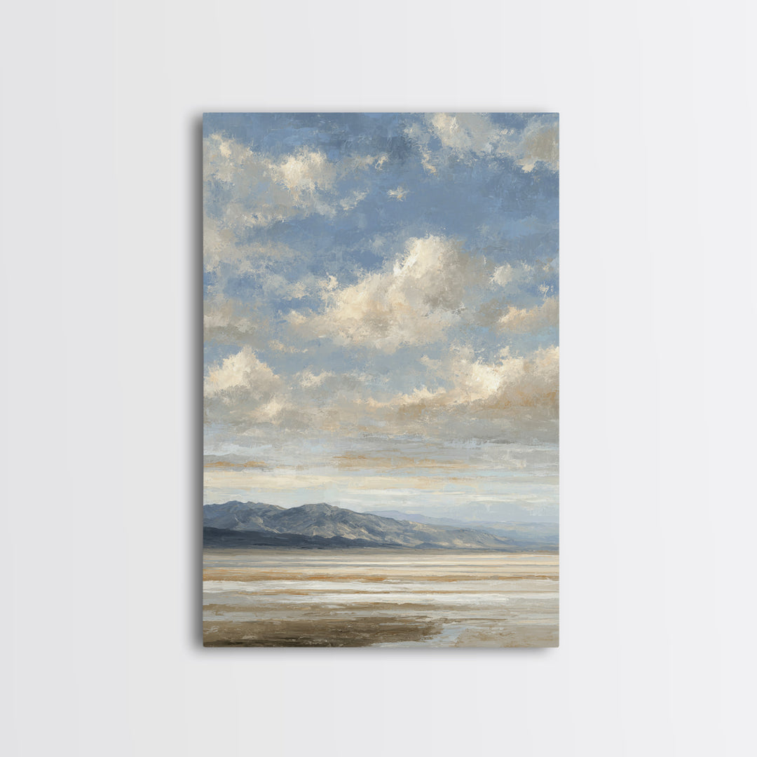 Panoramic Desert Horizon Framed Canvas Print, Hotel Art, Contemporary Art, Hotel Decor, Fine Art, Boutique, Art Deco, HOT-2x3-4