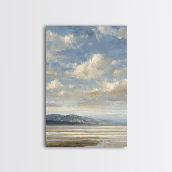 Panoramic Desert Horizon Framed Canvas Print, Hotel Art, Contemporary Art, Hotel Decor, Fine Art, Boutique, Art Deco, HOT-2x3-4