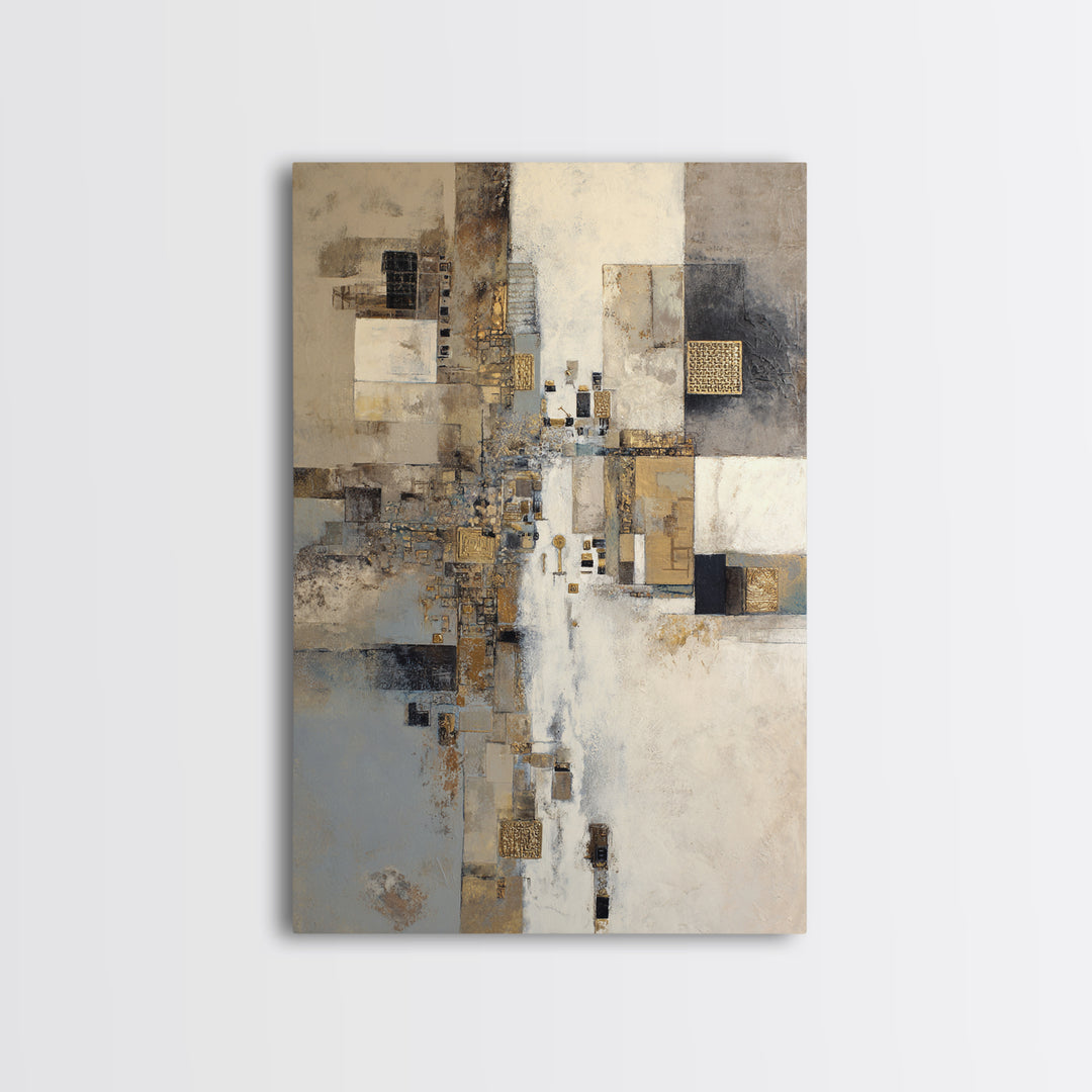 Gold Accented Abstract for Upscale Lobby Canvas Print, Hotel Art, Abstract Art, Hotel Decor, Boutique, Gallery Wall Art, HOT-2x3-45