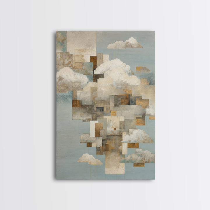 Large Cloudscape with Subtle Drama Canvas Print, Hotel Art, Framed Art, Hotel Decor, Fine Art, Boutique, Beach Prints, HOT-2x3-49