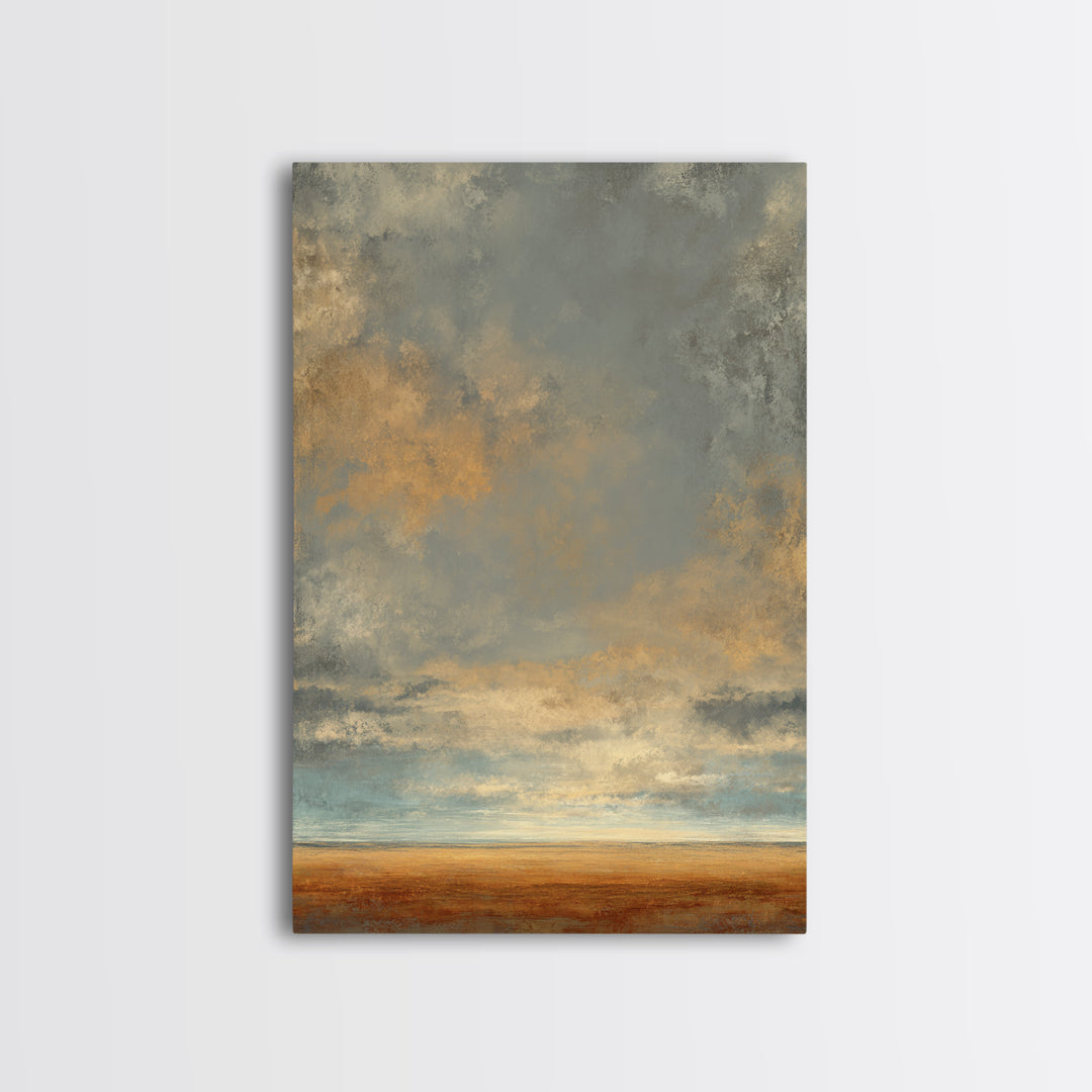 Panoramic Desert Horizon Framed Canvas Print, Hotel Art, Poster, Hotel Decor, Fine Art, Boutique, Wood Wall Art, Printable Art, HOT-2x3-52