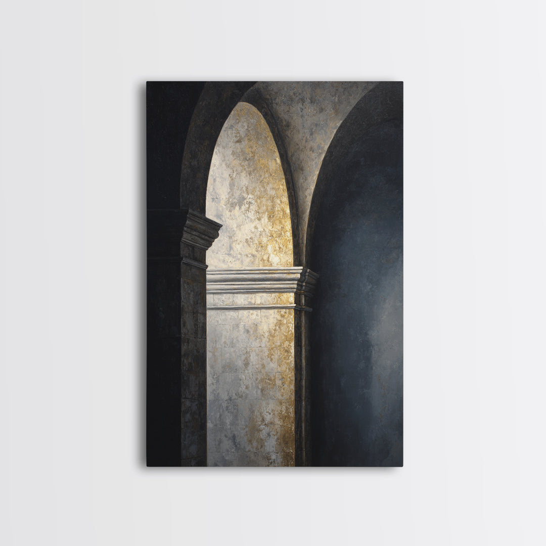 Minimal Architectural Arch Study Framed Canvas Print, Hotel Art, Mid Century Modern, Hotel Decor, Fine Art, Boutique, HOT-2x3-60