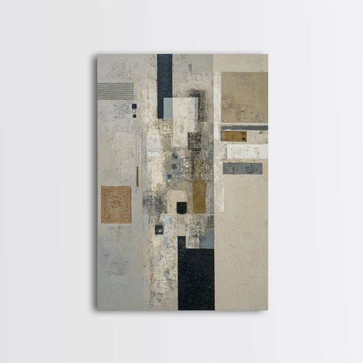 Modern Geometric Composition Framed Canvas Print, Hotel Art, Printable Art, Hotel Decor, Abstract Art, Boutique, Travel Poster, HOT-2x3-63