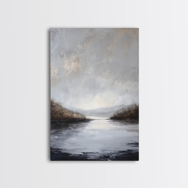 Luxury Monochrome Landscape Canvas Print, Hotel Art, Art Deco, Hotel Decor, Boutique, Minimalist Wall Art, Gallery Wall Art, HOT-2x3-86