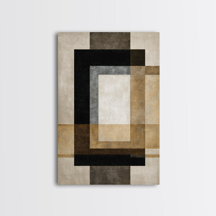 Modern Geometric Composition Framed Canvas Print, Hotel Art, Gallery Wall Set, Hotel Decor, Fine Art, Boutique, HOT-2x3-87
