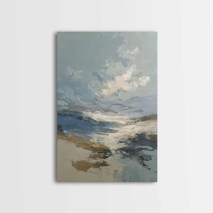 Soft Abstract Wave Forms Framed Canvas Print, Hotel Art, Abstract Art, Hotel Decor, Fine Art, Boutique, Gallery Wall Art, HOT-2x3-90