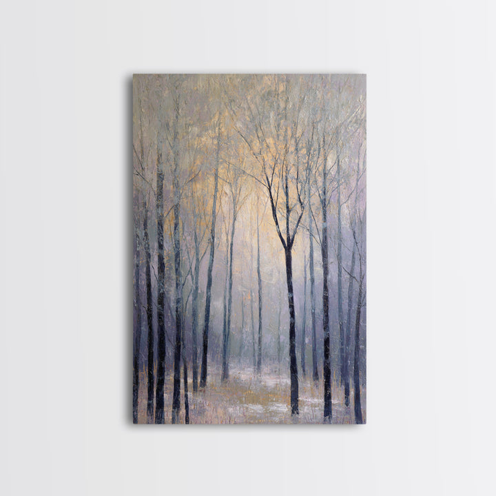 Misty Forest with Refined Calm Atmosphere Framed Canvas Print, Hotel Art, Framed Art, Hotel Decor, Fine Art, Boutique, HOT-2x3-94