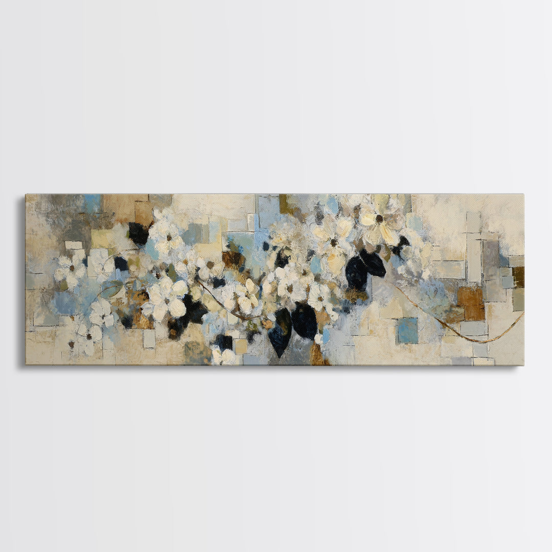 Classic Oil Painted Floral Still Life Framed Canvas Print, Hotel Art, Wall Sculpture, Hotel Decor, Fine Art, Boutique, HOT-3x1-1