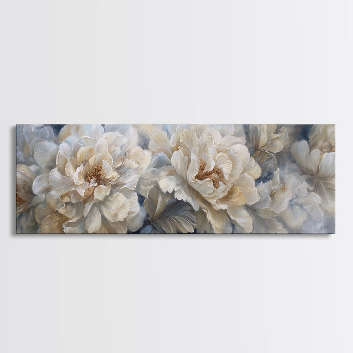 Classic Oil Painted Floral Still Life Canvas Print, Hotel Art, Beach Prints, Hotel Decor, Fine Art, Boutique, Room Decor, HOT-3x1-25